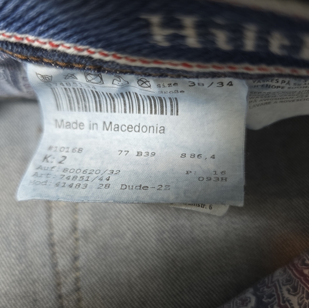 Hiltl Vintage Wash Straight Leg Jeans Mens 38x27.5 Hemmed Blue Denim - Picture 7 of 8